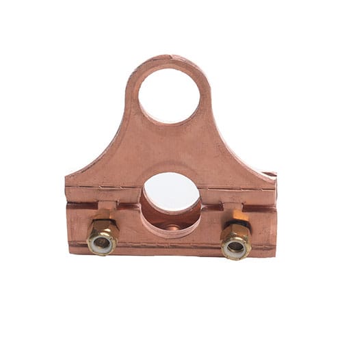 Snowcap II – 2 Pipe Copper Clamp-to-Seam Snow Fence Bracket  preview 2