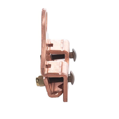 Snowcap II – 2 Pipe Copper Clamp-to-Seam Snow Fence Bracket  preview 3
