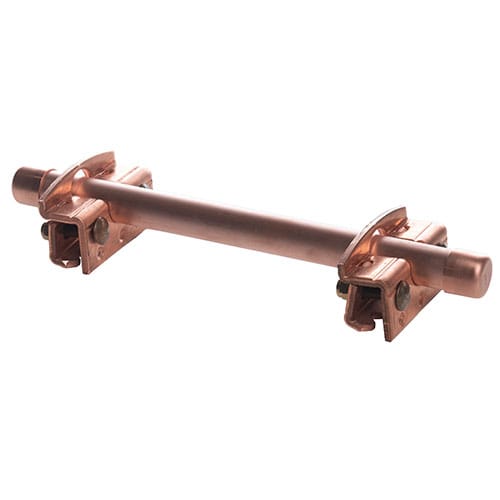 Snowcap I – 1 Pipe Copper Clamp-to-Seam Snow Fence Bracket