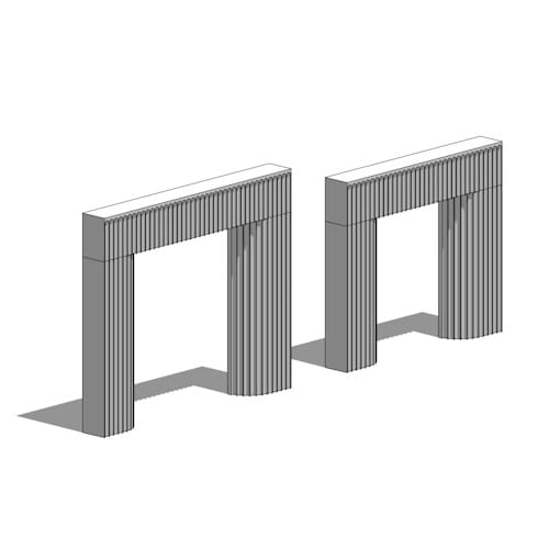 Fireplace Mantels: Adagio Fluted 60/72