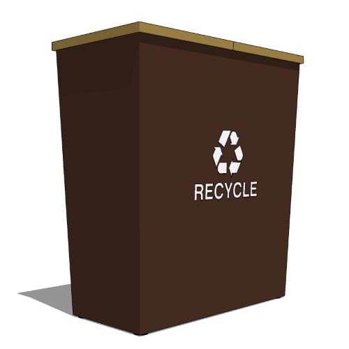 Metro Collection: 36 Gallon Two-Stream Receptacle (RC-MTR-2)