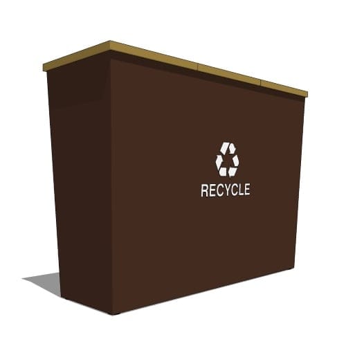 Metro Collection: 54 Gallon Three-Stream Receptacle (RC-MTR-3)