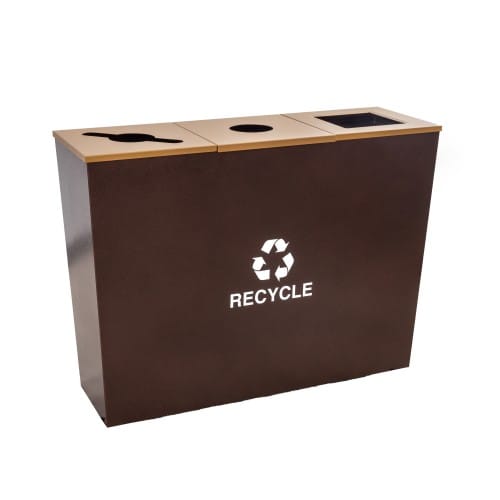 Metro Collection Three-Stream Receptacle - 54 Gallon