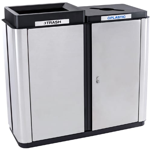 Echelon Collection Indoor Two-Stream Receptacle - 70 Gallon preview 3