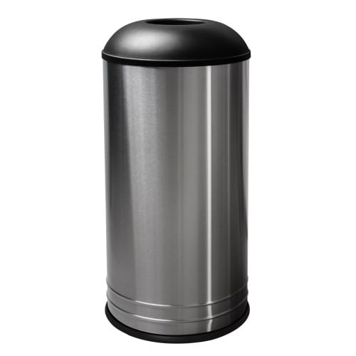 International Collection Indoor Waste Receptacle with Café Style Domed Top - 18 Gallon