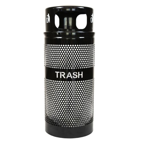 Landscape Collection Outdoor Waste Receptacle with Dome Top - 34 Gallon
