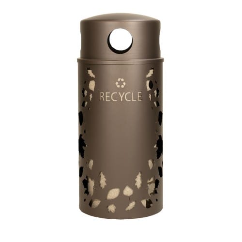 Nature Collection Leaves Recycling Receptacle - 33 Gallon