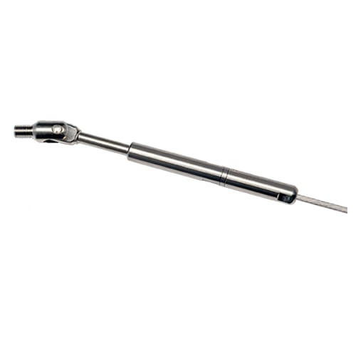 Cable Railing Hardware for Metal Posts — Push-Lock® Tensioner with Threaded Clevis
