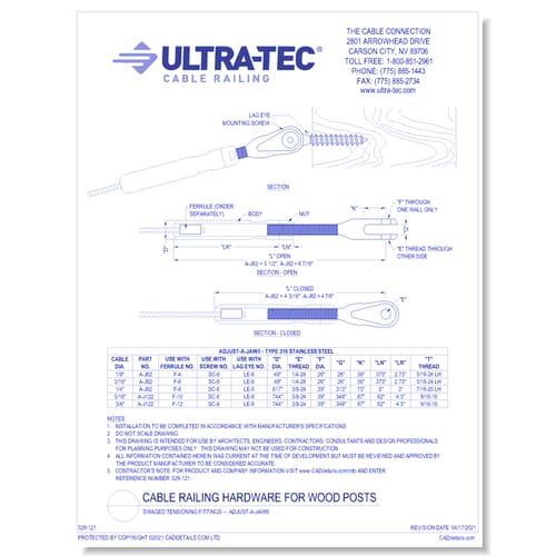 Swaged Tensioning Fittings — Adjust-A-Jaw®