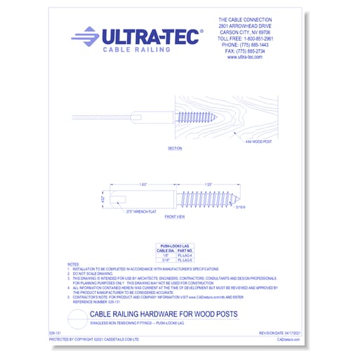 Swagless Non-Tensioning Fittings — Push-Lock® Lag