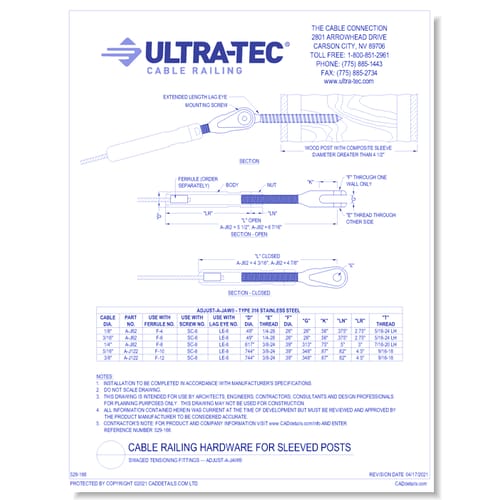 Swaged Tensioning Fittings — Adjust-A-Jaw®