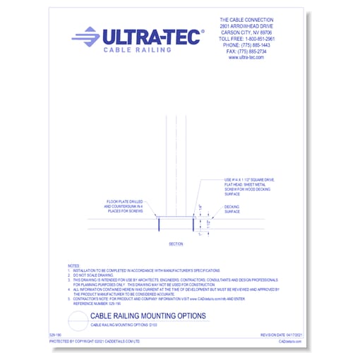 Cable Railing Mounting Options: D103