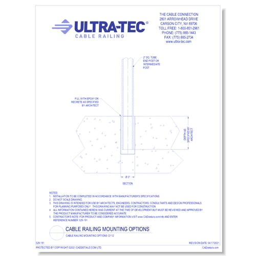 Cable Railing Mounting Options: D112