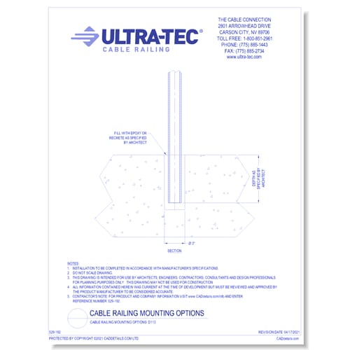 Cable Railing Mounting Options: D113