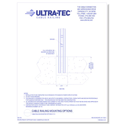 Cable Railing Mounting Options: D110