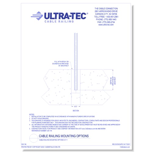 Cable Railing Mounting Options: D111
