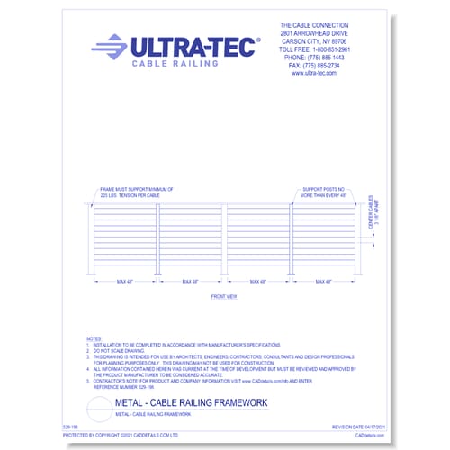 Metal - Cable Railing Framework