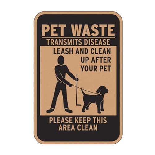 Pet Waste Transmits Disease Sign preview 2