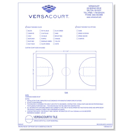 VersaCourt® Full Court Basketball