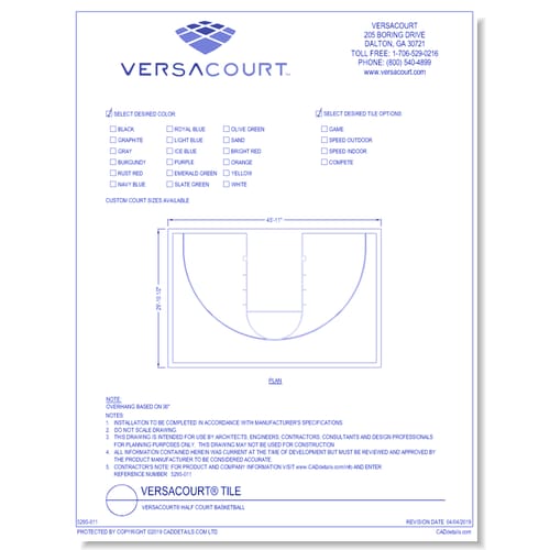 VersaCourt® Half Court Basketball
