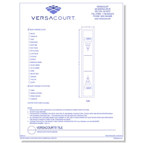VersaCourt® Shuffleboard