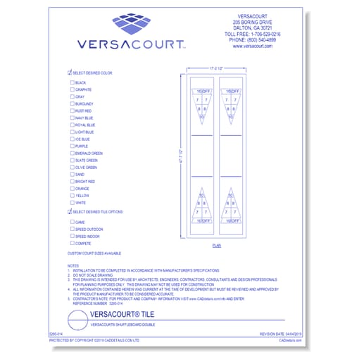 VersaCourt® Shuffleboard Double