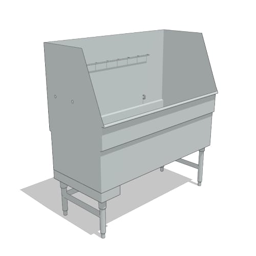 Standard Tub with Hair Catching System: 52" x 24" - Left Drain (S52HTY-RH)