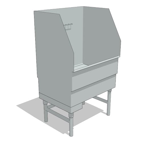 Midi-Tub™ with Elevating Platform System: 31.75" x 27" Mini Animal Bathtub - Left Drain (PCM3000-LH)