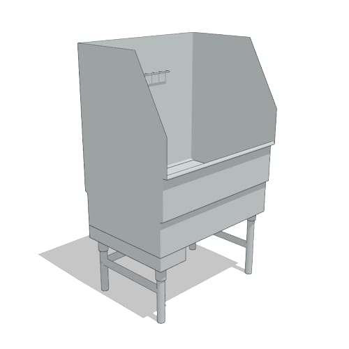 Midi-Tub™ with Elevating Platform System: 33.5” x 22.5" Mini Animal Bathtub (PCM1000)