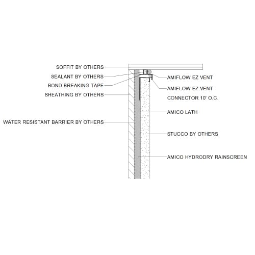 AMICO Hydrodry® Moisture Control System: AMICO E-Z Vent™ Vinyl Hi-Performance Trim