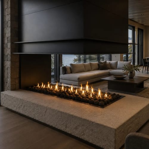 BLAZE Peninsula Open Gas Fireplace Series