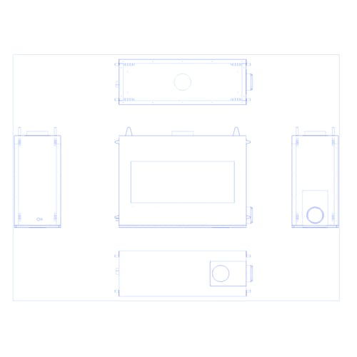 A-SS-4-STO: Signature Series Linear 4' See-Through Open Gas Fireplace System