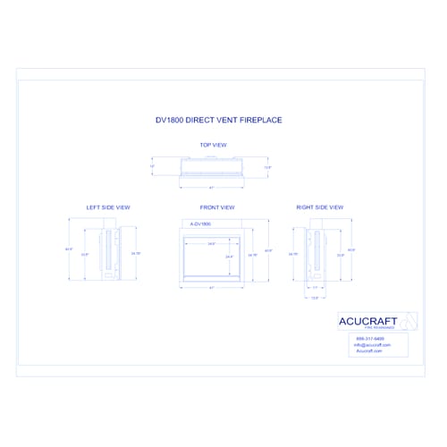 DV1800: Slim Line Direct Vent Gas Fireplaces
