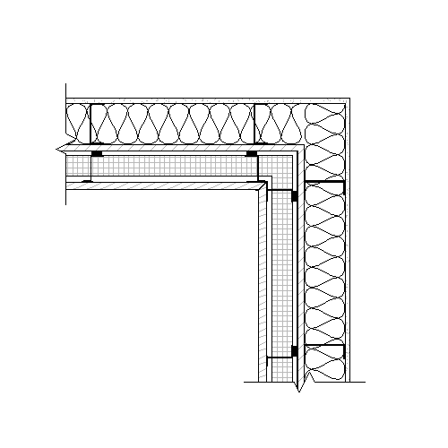 Real Rain Screen™ Siding (Metal Studs): Inside Corner Detail 