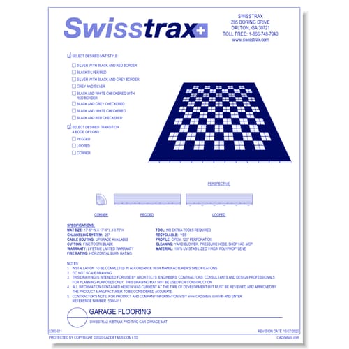 Swisstrax Ribtrax Pro Two Car Garage Mat