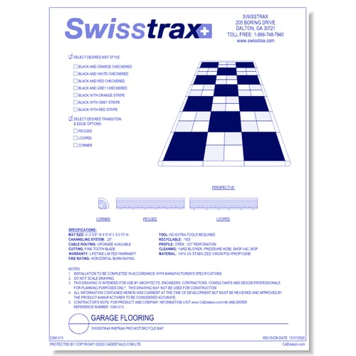 Swisstrax Ribtrax Pro Motorcycle Mat