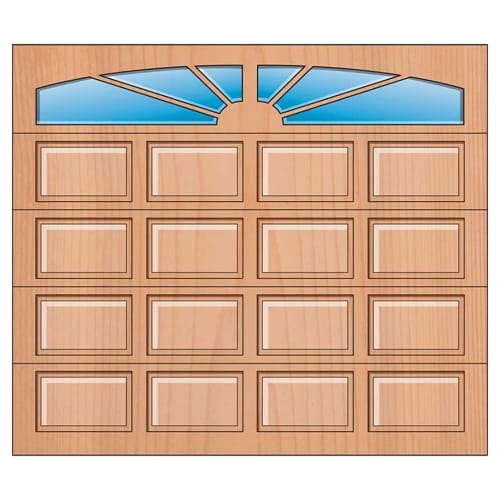 4 Panels Sunburst Arched Lites