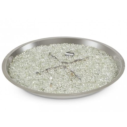 Round Crystal Fire Plus Gas Burner For Commercial Or Residential Applications