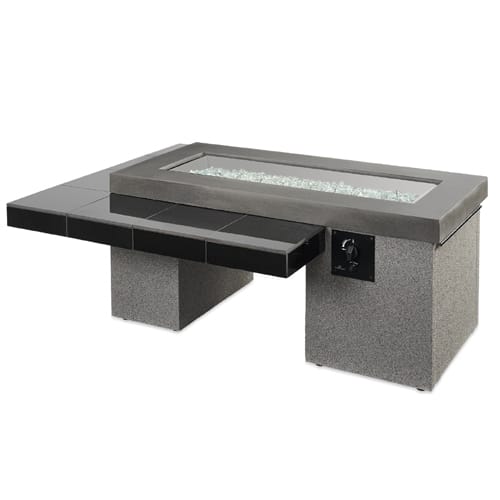Black Uptown Linear Gas Fire Pit Table preview 2
