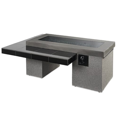 Black Uptown Linear Gas Fire Pit Table preview 3