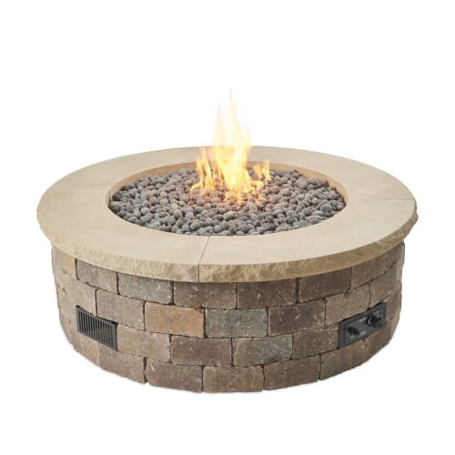 Bronson Block Round Gas Fire Pit Kit preview 2