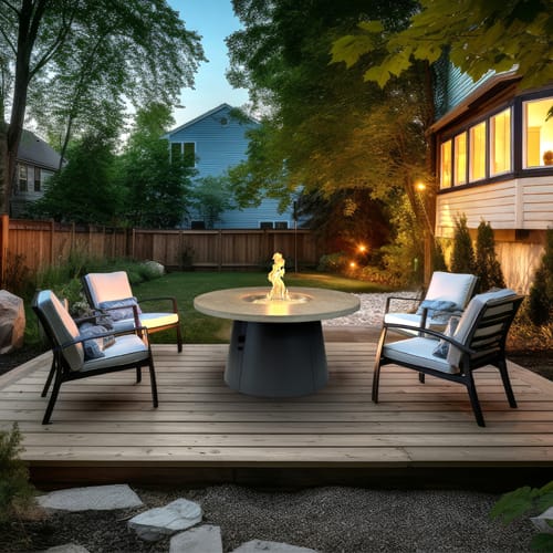 Cirvalo Round Gas Fire Pit Table 48" (CIR-48) preview 8