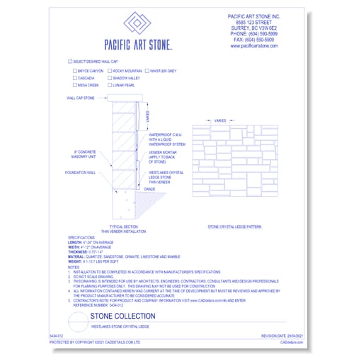 Westlakes Stone Crystal Ledge