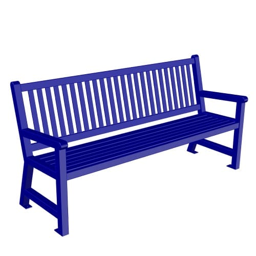 (112-6) Steel Bench, 6', Fully Welded, Surface Mount 
