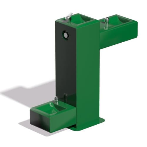 (350020) Drinking Fountain, Triple Basin (Standard, Accessible and Dog) 