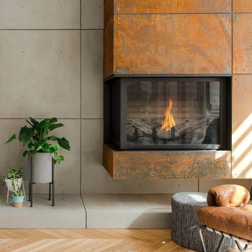 Corner Residental Gas Fireplace