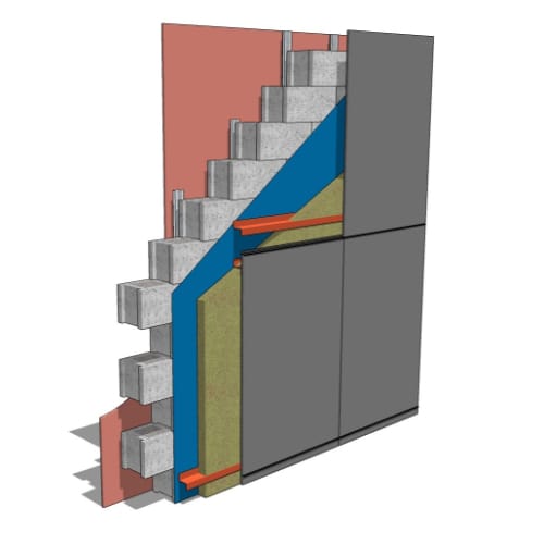Armatherm™ ArmaGirt: Fiber Cement - Wall Section - CMU