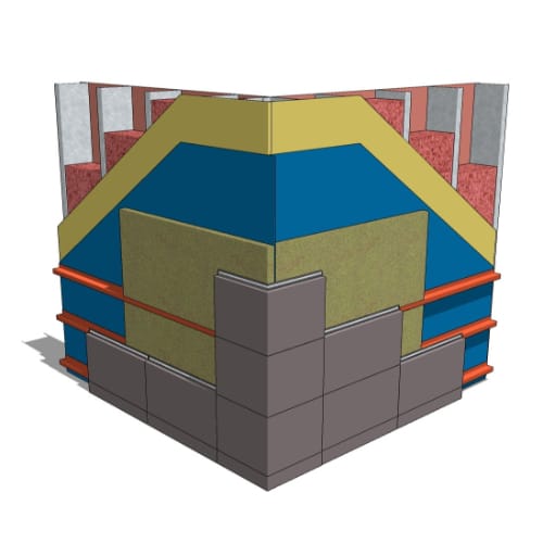 Armatherm™ ArmaGirt: ACM Panel - Outside Corner - Stud Wall