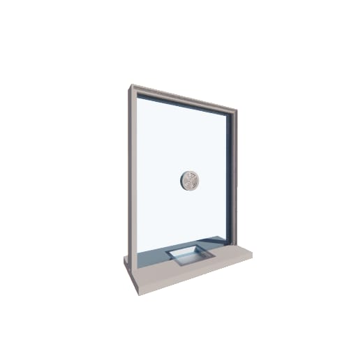 Aluminum Window: USAW 300 - Fixed Interior with Counter