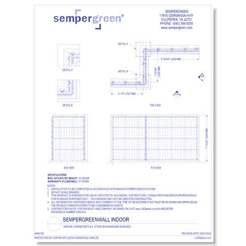 Indoor Corner Details: Stone Background (SGWI-S03)